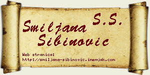 Smiljana Sibinović vizit kartica